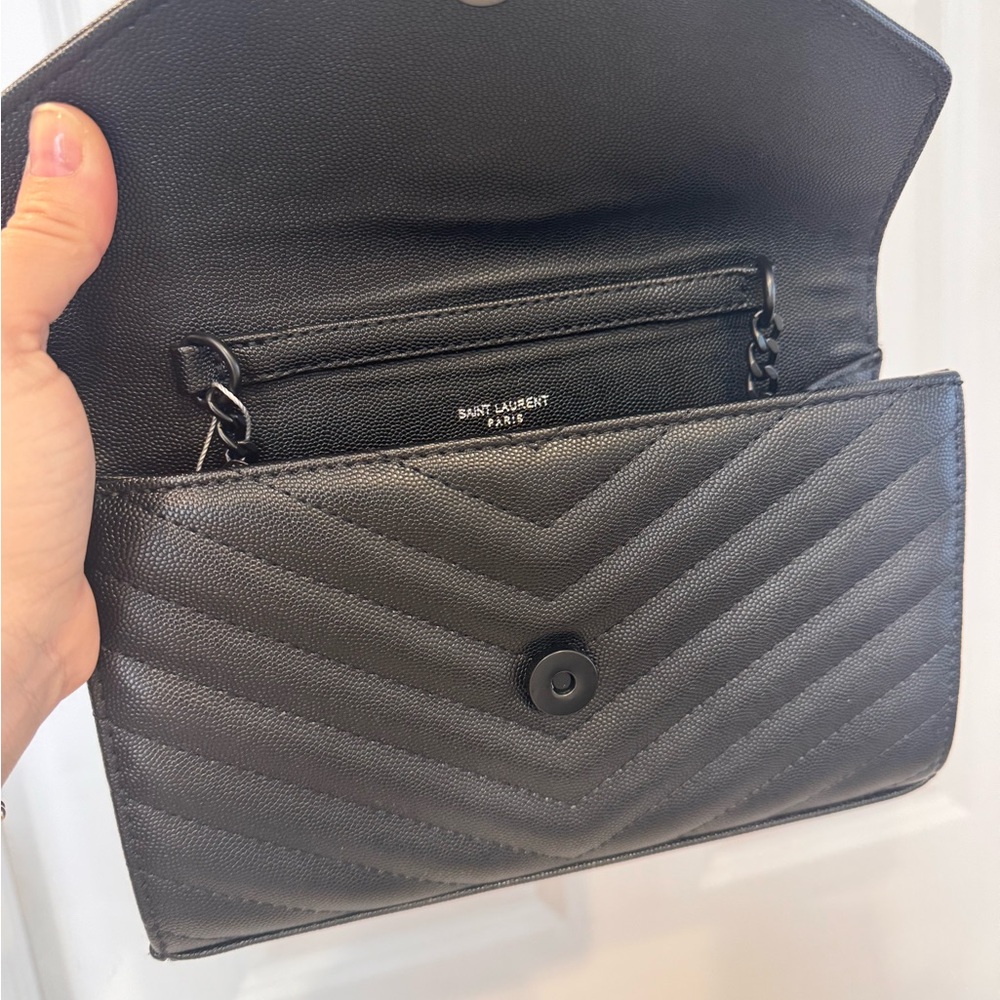 Source Unknown Black Chevron Crossbody Clutch Bag… - image 4